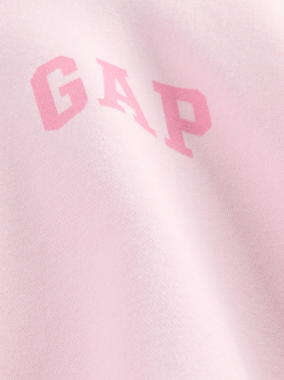 VintageSoft Crop Logo Hoodie - Primrose pink