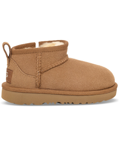 UGG® Toddler Classic Ultra Mini Round Toe Booties - Chestnut