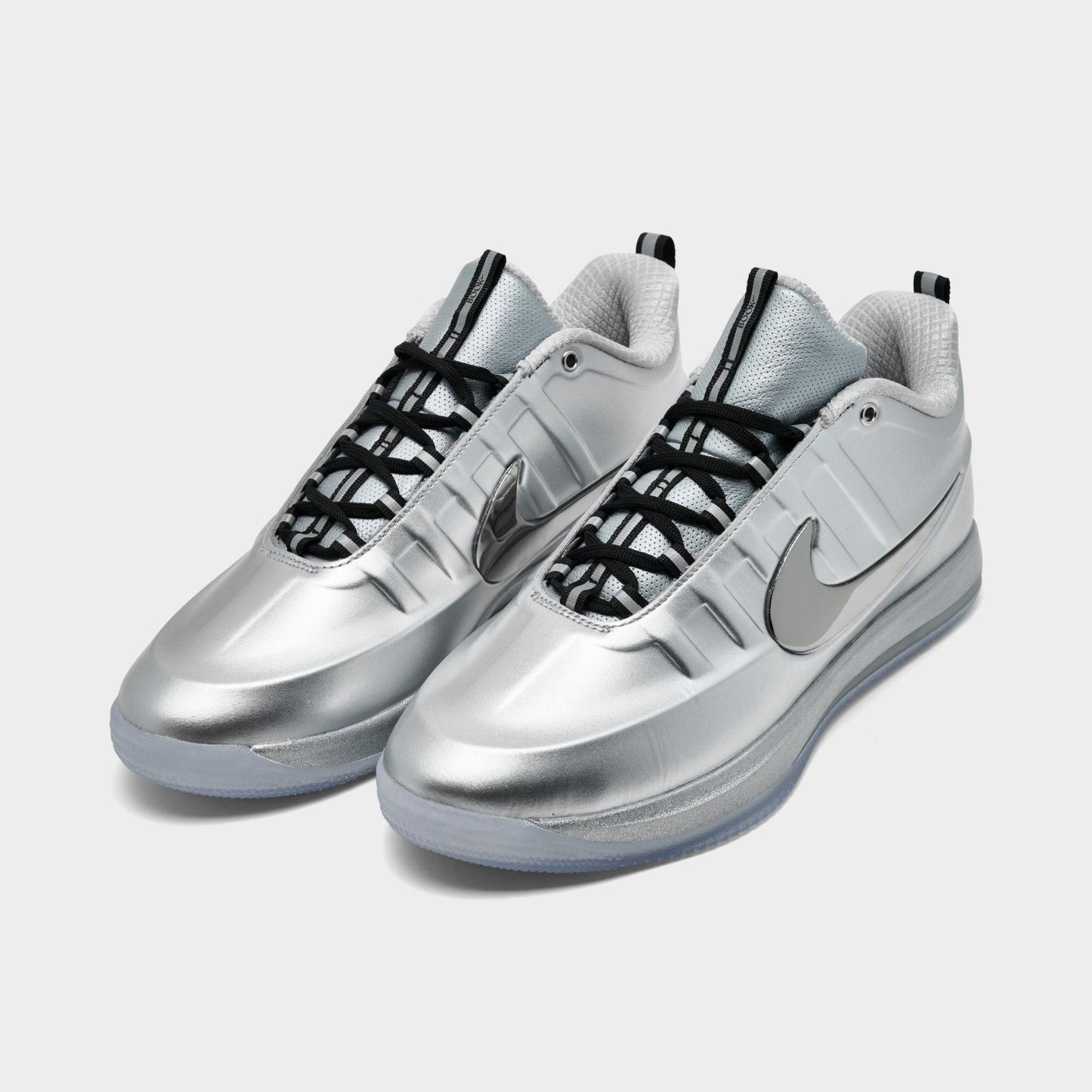 Men's Nithtke Book 2 Basketball Shoes - Metallic Silver/Black - Both shoes facing left