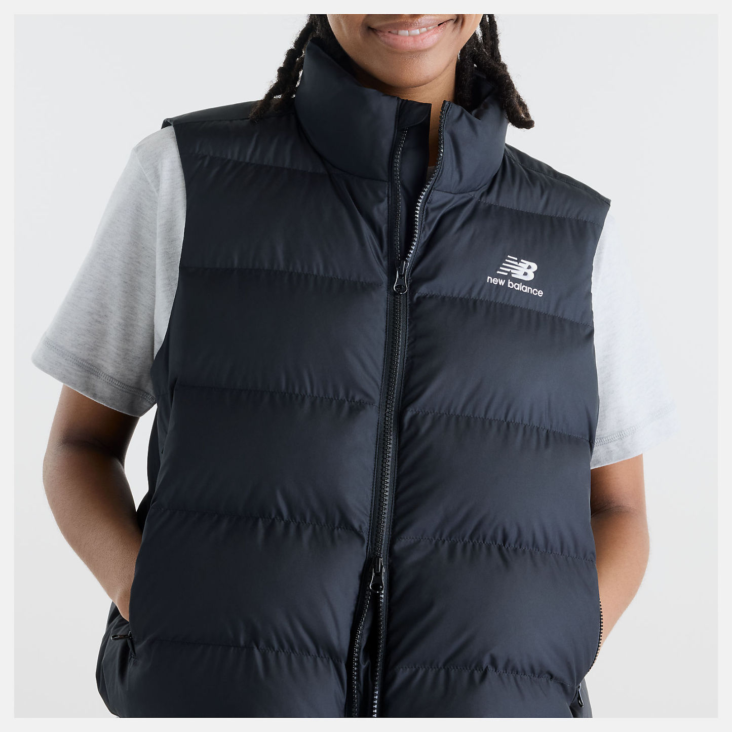 New Balance Boston Puffer Vest, WJ62O4EXBK