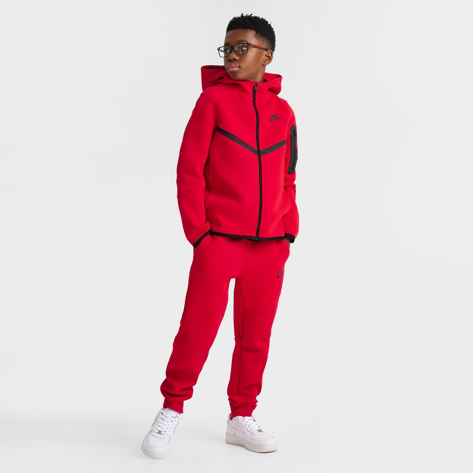 Big Kids' Nike Sportswear Tech Fleece Reflective Jogger Pants - University Red