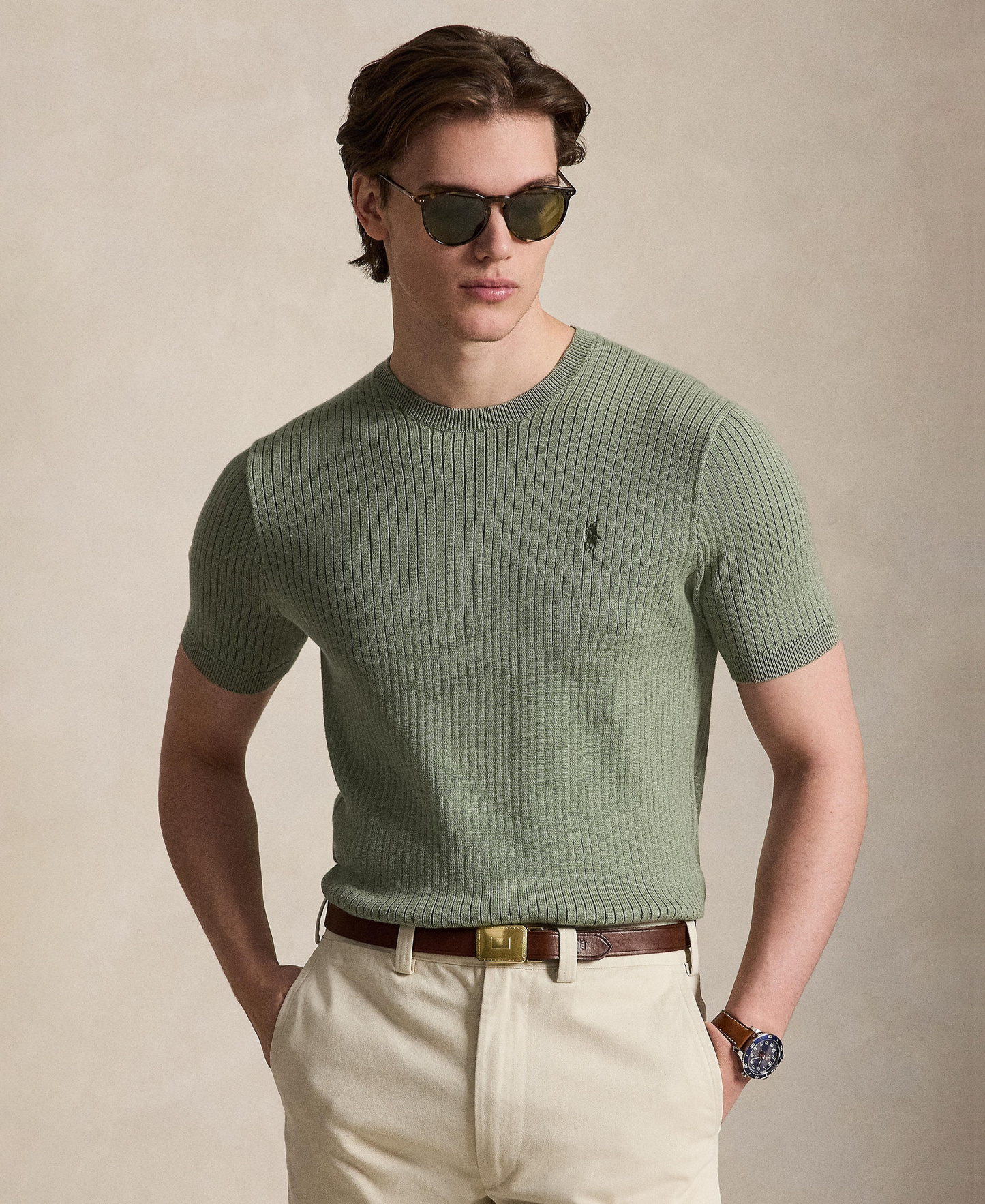 Polo Ralph Lauren Men's Crewneck Sweater - Fern Green Heather