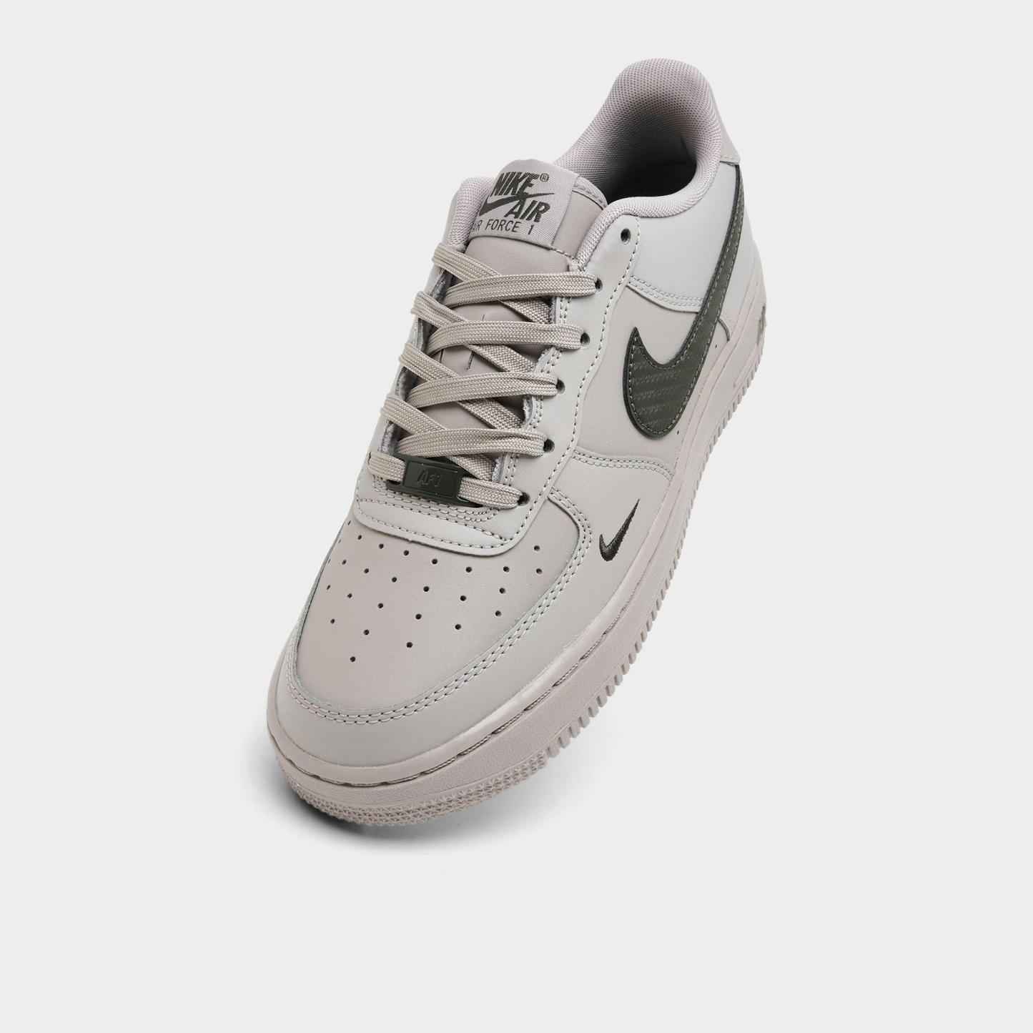 Big Kids' Nithtke Air Force 1 Low Casual Shoes - College Grey/Newsprint - Detail shot