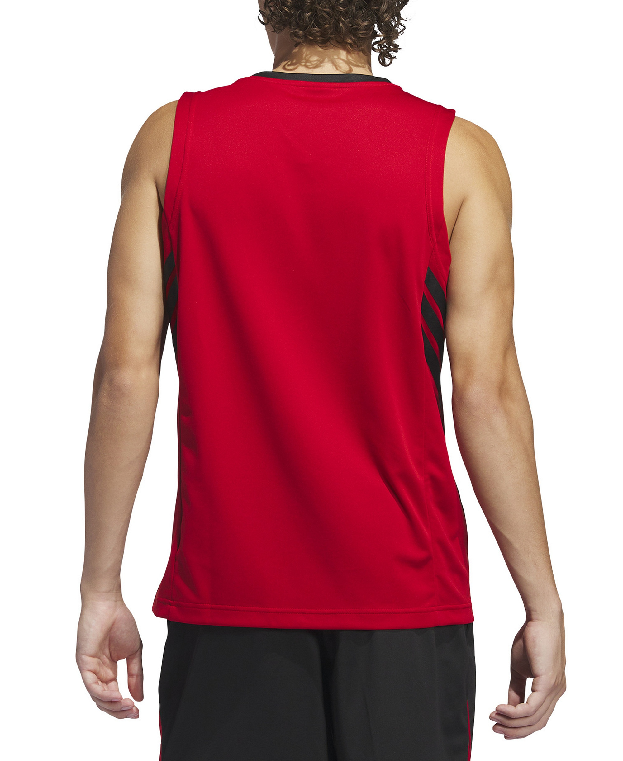 adidas Men's Basketball Logo Graphic Tank Top - Red/Black