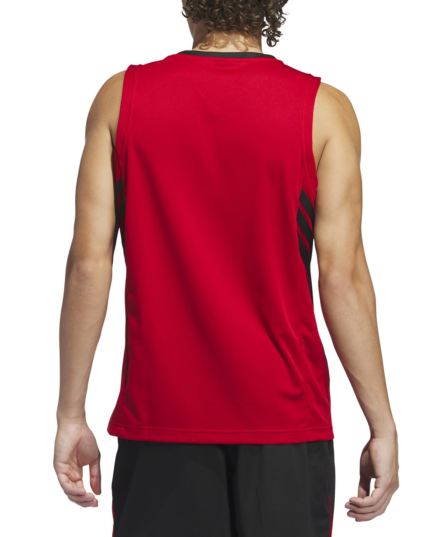 adidas Men's Basketball Logo Graphic Tank Top - Red/Black