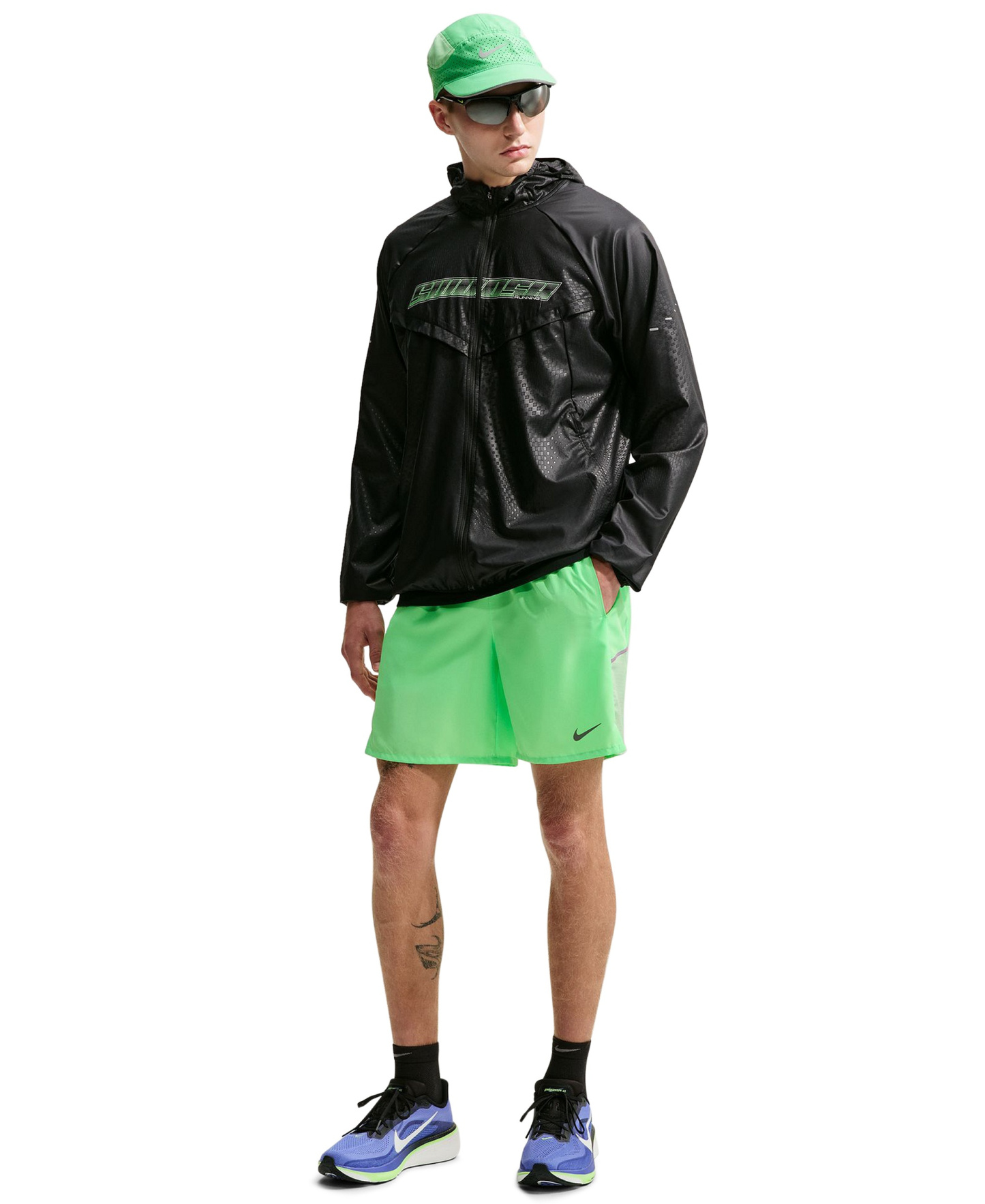 Nike Men's Miler Dri-FIT Running Shorts - Green/Reflective Silver