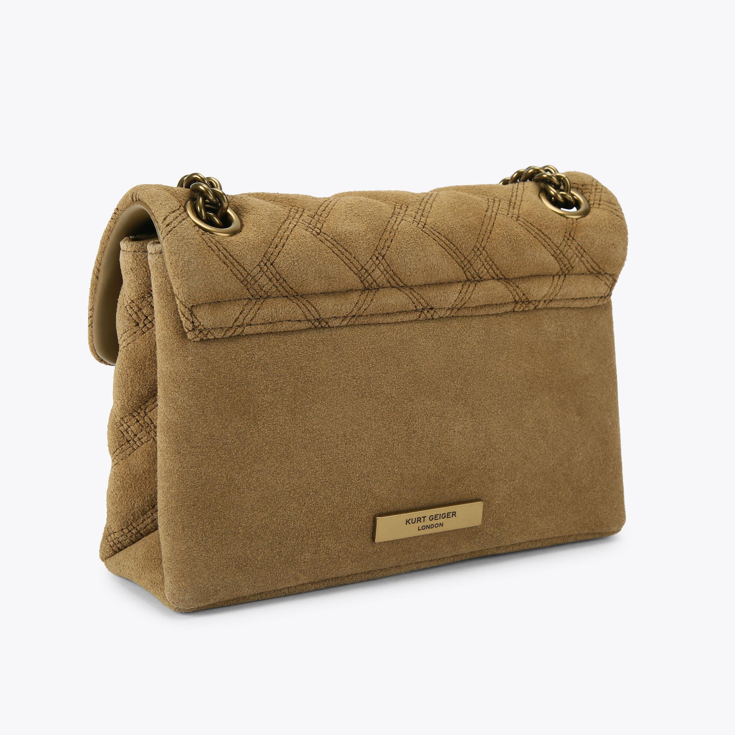 Kurt Geiger London Mini Leather Kensington Bag - Tan - view 4