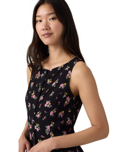 Levi's Women's Mercer Sleeveless Mini Dress - Abellona Floral Anthracite Night