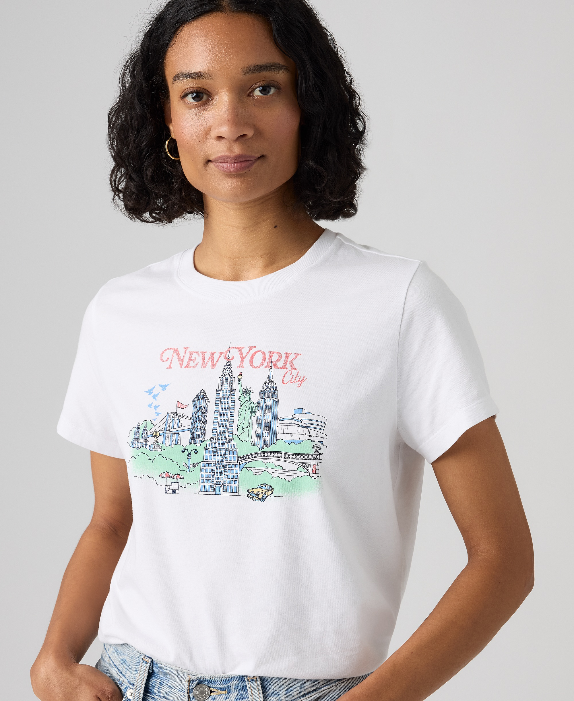 Levi's Premium Women's Graphic Favorite Print Short-Sleeve T-Shirt - Nyc Faded