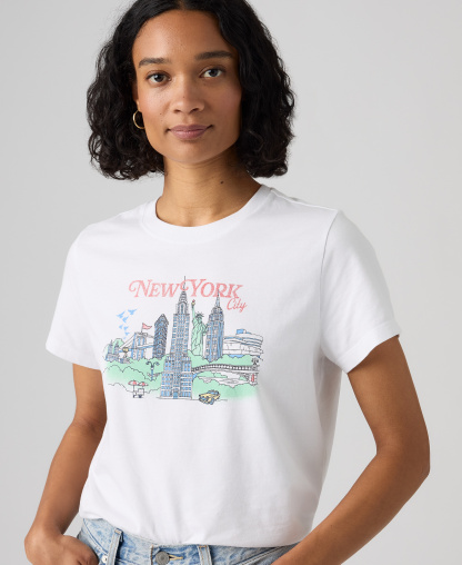 Levi's Premium Women's Graphic Favorite Print Short-Sleeve T-Shirt - Nyc Faded