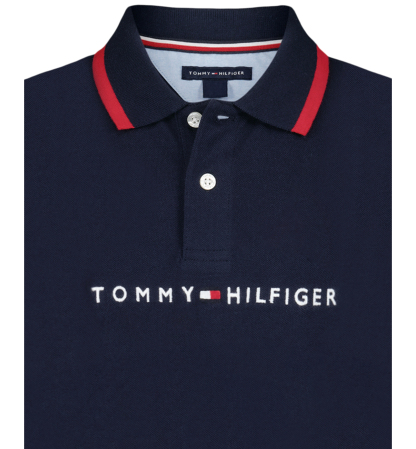 Tommy Hilfiger Boys' 2T-7 Tomas Short-Sleeve Tipped Polo Shirt - Navy Blazer