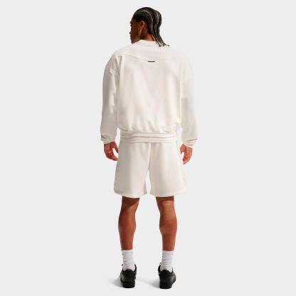 Men's Nithtke Standard Issue Therma-FIT 8" Brushed Fleece Basketball Shorts - Sail/Pale Ivory
