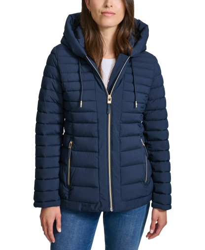 Tommy Hilfiger Women's Hooded Packable Puffer Coat - Navy
