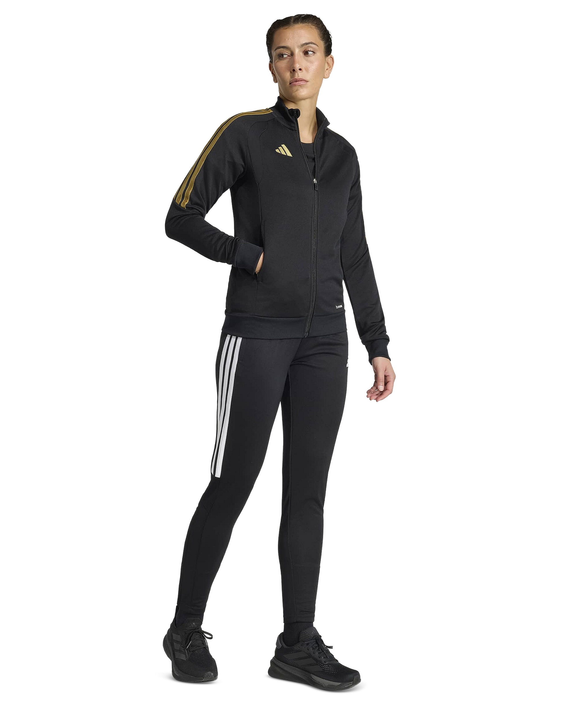 adidas Women's Tiro 26 Quarter-Zip Jacket - Black/dark Football Gold