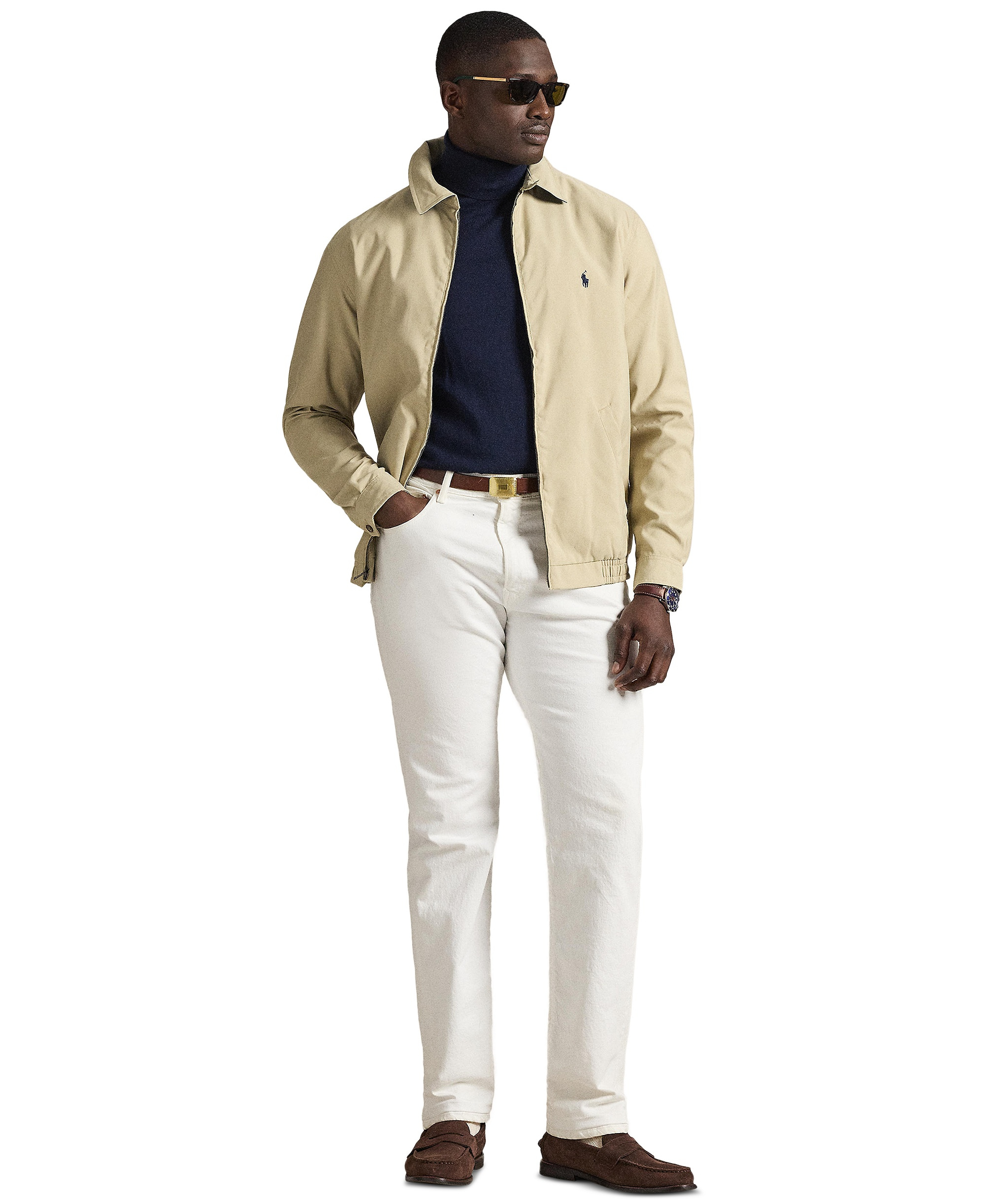 Polo Ralph Lauren Men's Big & Tall Bi-Swing Windbreaker Jackets - Khaki Uniform