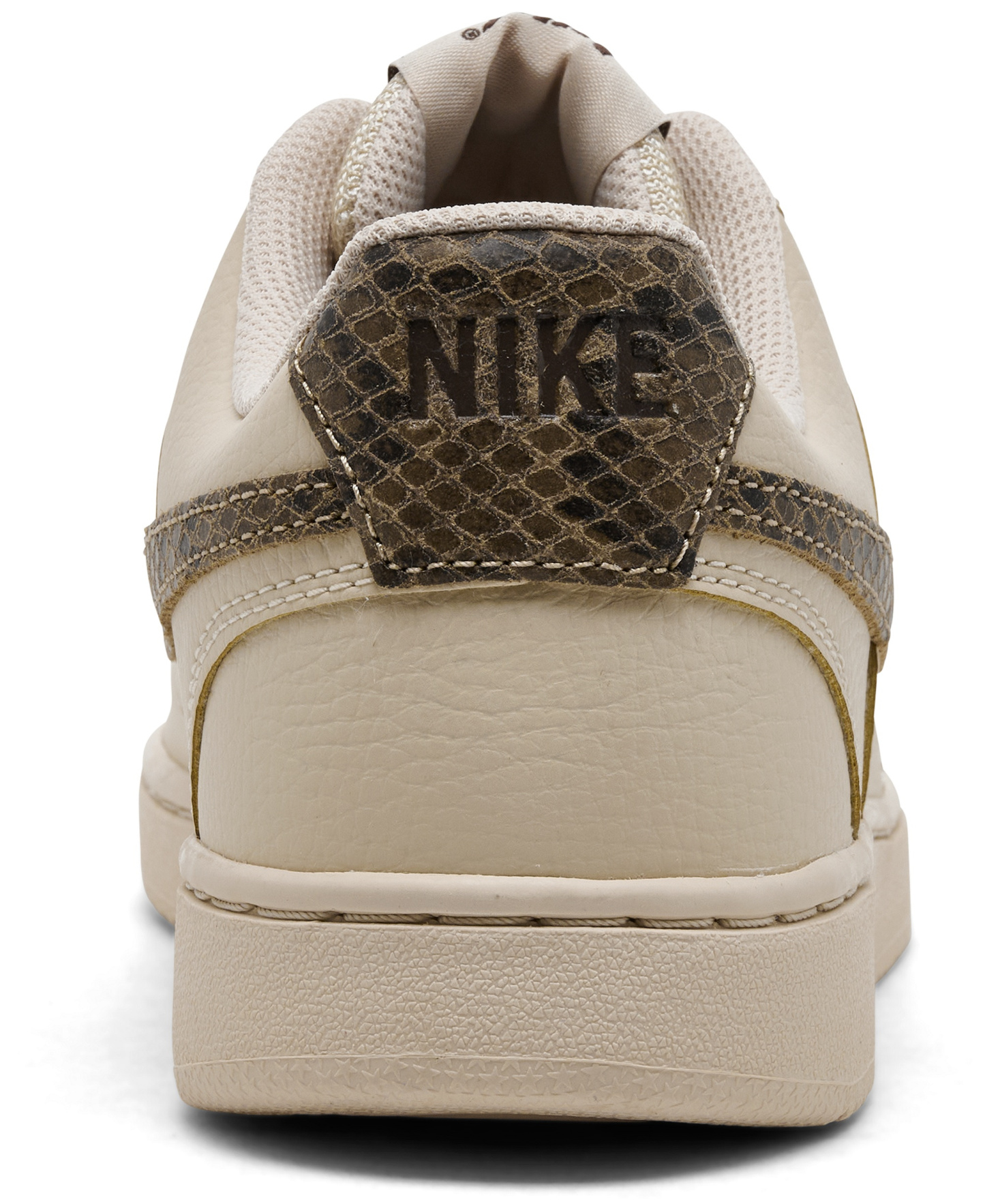 Nike Women's Court Vision Low Premium Casual Sneakers from Finish Line - Sanddrift, Black, Khaki