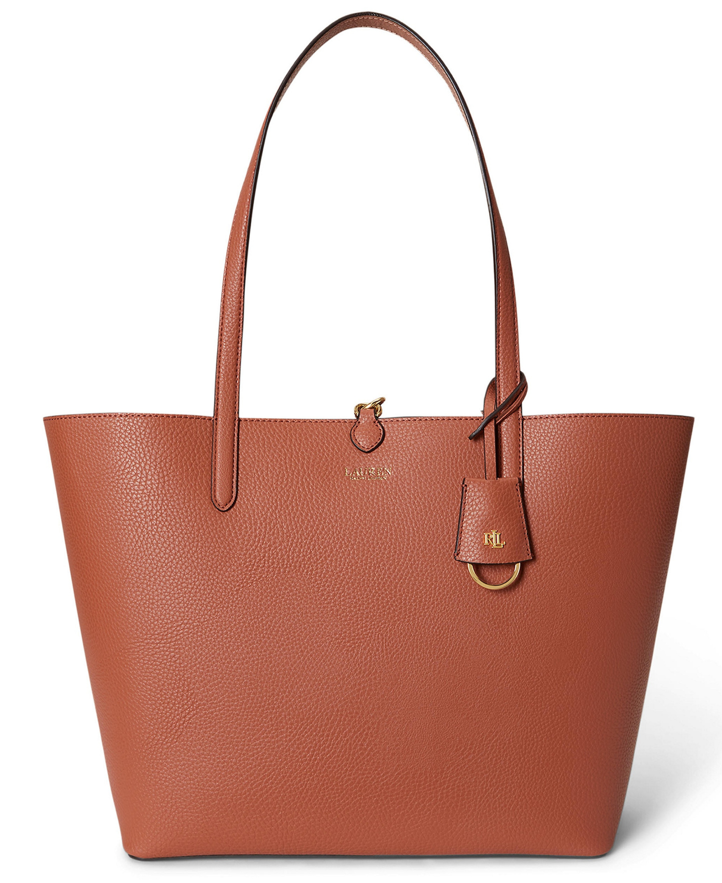 Lauren Ralph Lauren Faux-Leather Reversible Extra Large Tote Handbag - Red Terracotta/Pink Sienna