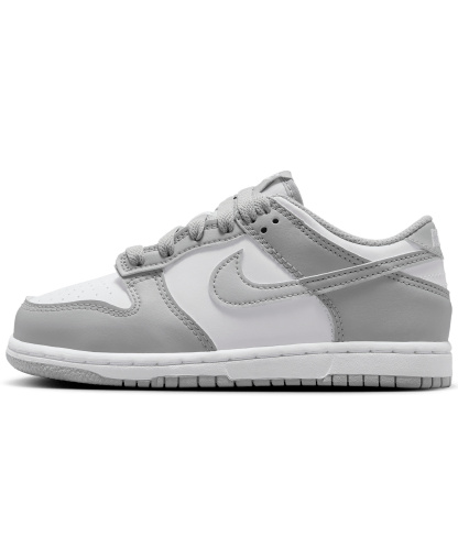 Nike Little Kids Dunk Low Casual Sneakers from Finish Line - White, Light Sky Grey