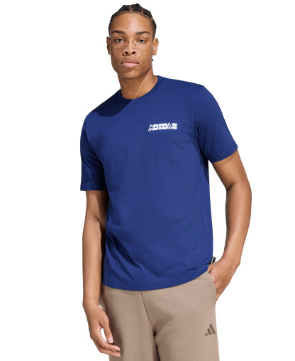 adidas Men's Novelty Cards Graphic Crewneck T-Shirt - Dark Blue