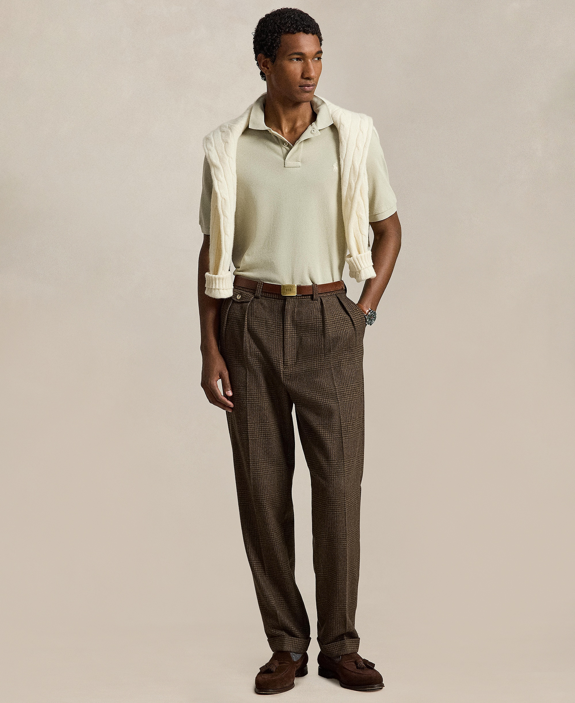 Polo Ralph Lauren Men's Classic-Fit Mesh Polo Shirt - Classic Stone/C8125