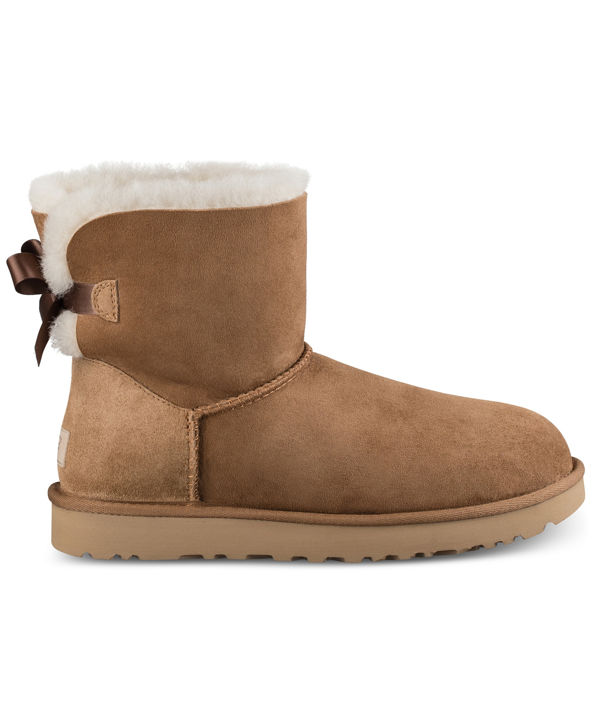 UGG® Women's Mini Bailey Bow II Slip-On Booties - Chestnut