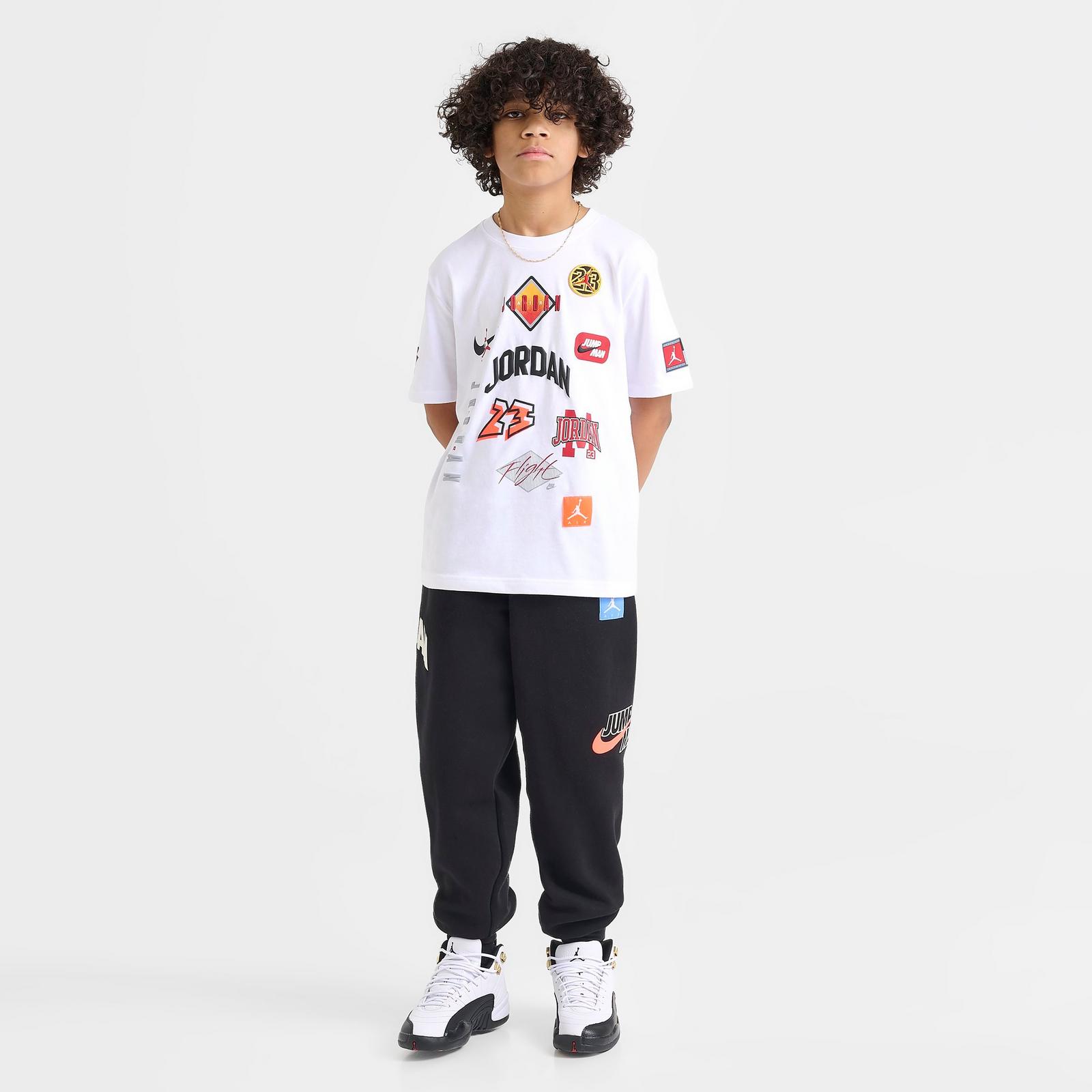 Boys' Big Kids' Jordan MVP Dynasty Patch T-Shirt - White - view 2