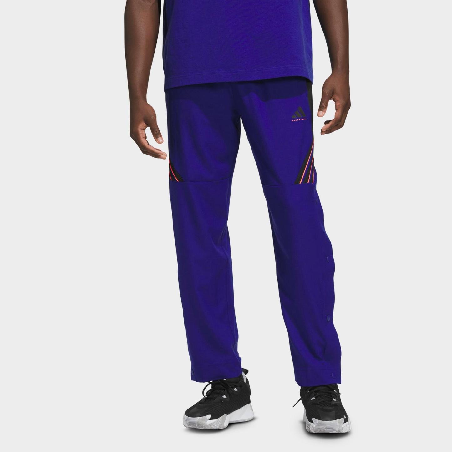 Men's adidas Crazy Lite Woven Basketball Pants - Mystery Ink/Black/Solar Turbo - view 1