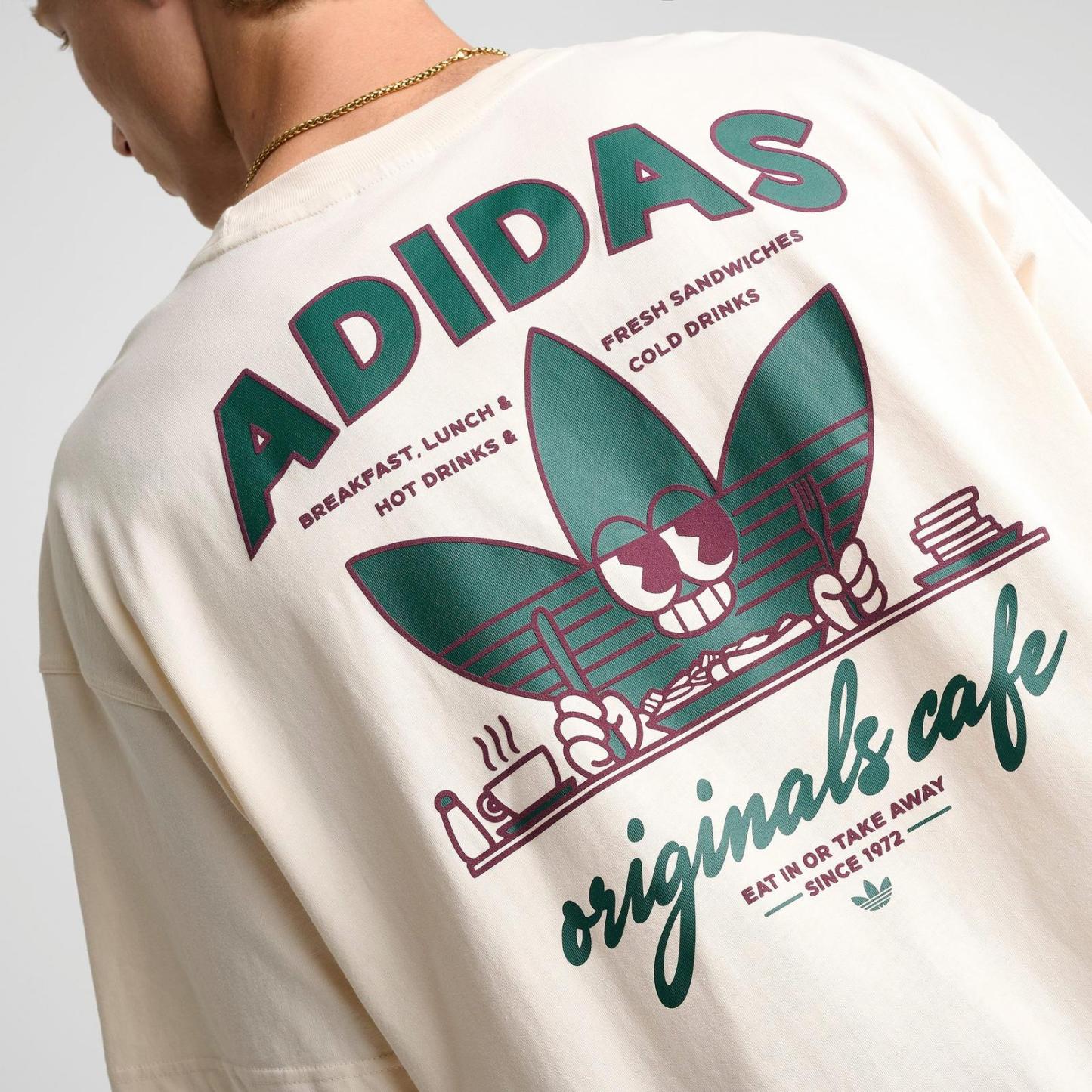 Men's adidas Originals Cafe Graphic T-Shirt - Wonder White - view 5