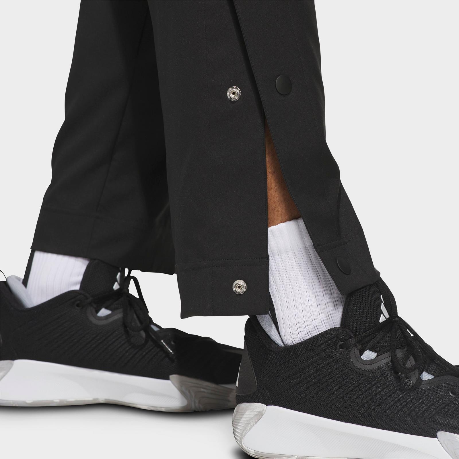 Men's adidas Crazy Lite Woven Basketball Pants - Black/Solar Lemon - view 5