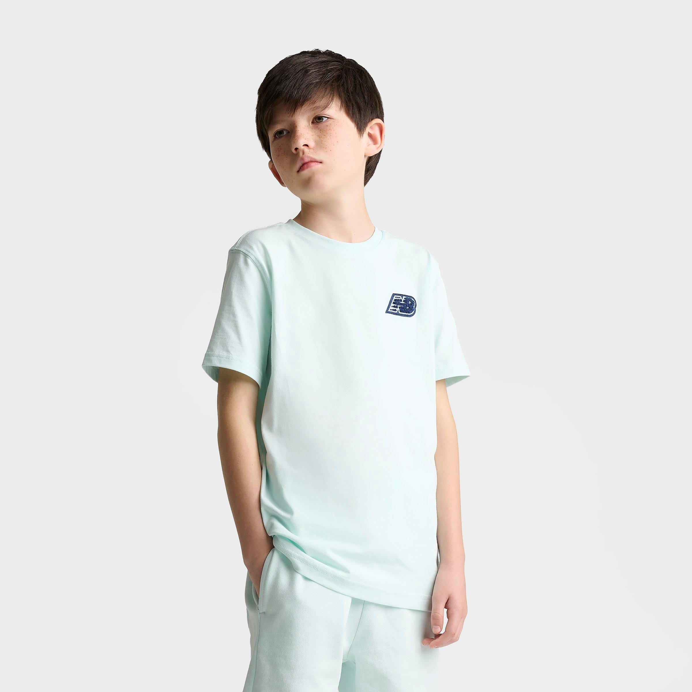Boys' Big Kids' New Balance Chenille Logo T-Shirt - Glint Blue - view 3