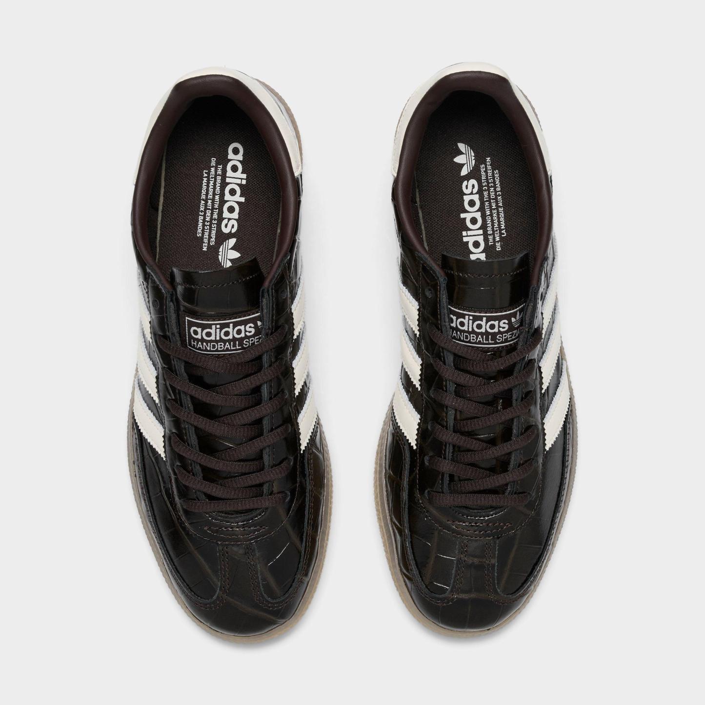 Women's adidas Originals Handball Spezial Casual Shoes - Part 4 - Chocolate Brown/Pearl - Top view