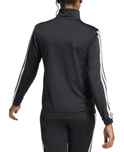 adidas Women's Tricot 3-Stripes Track Jacket - Black/Clear Pink