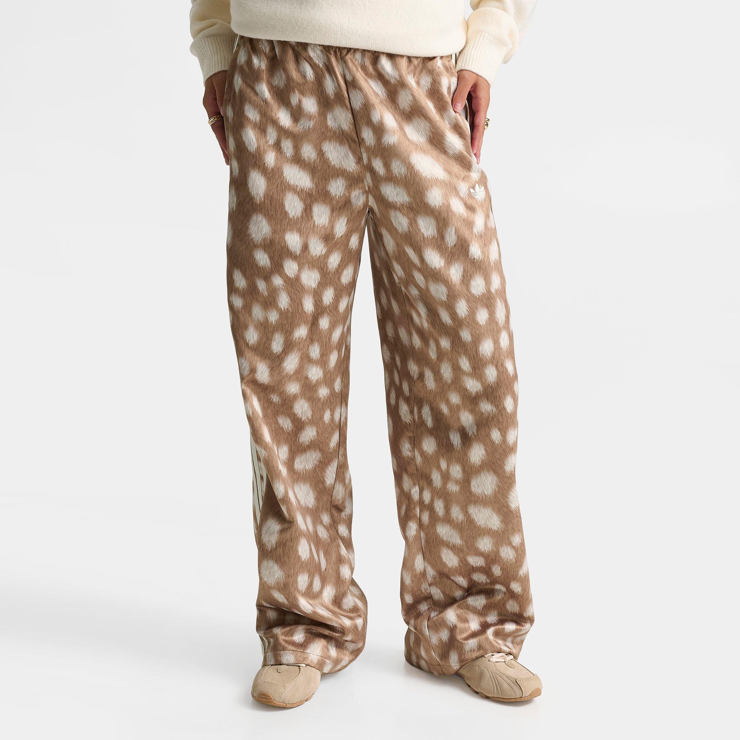 Women's adidas Originals Firebird Animal Print Track Pants - Brown Desert
