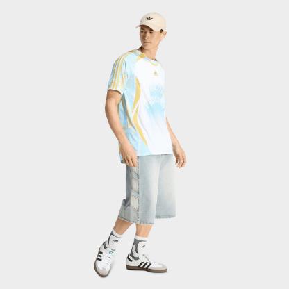 Men's adidas Originals France Graphic Soccer Jersey - White/Pyrite/Icey Blue - view 2