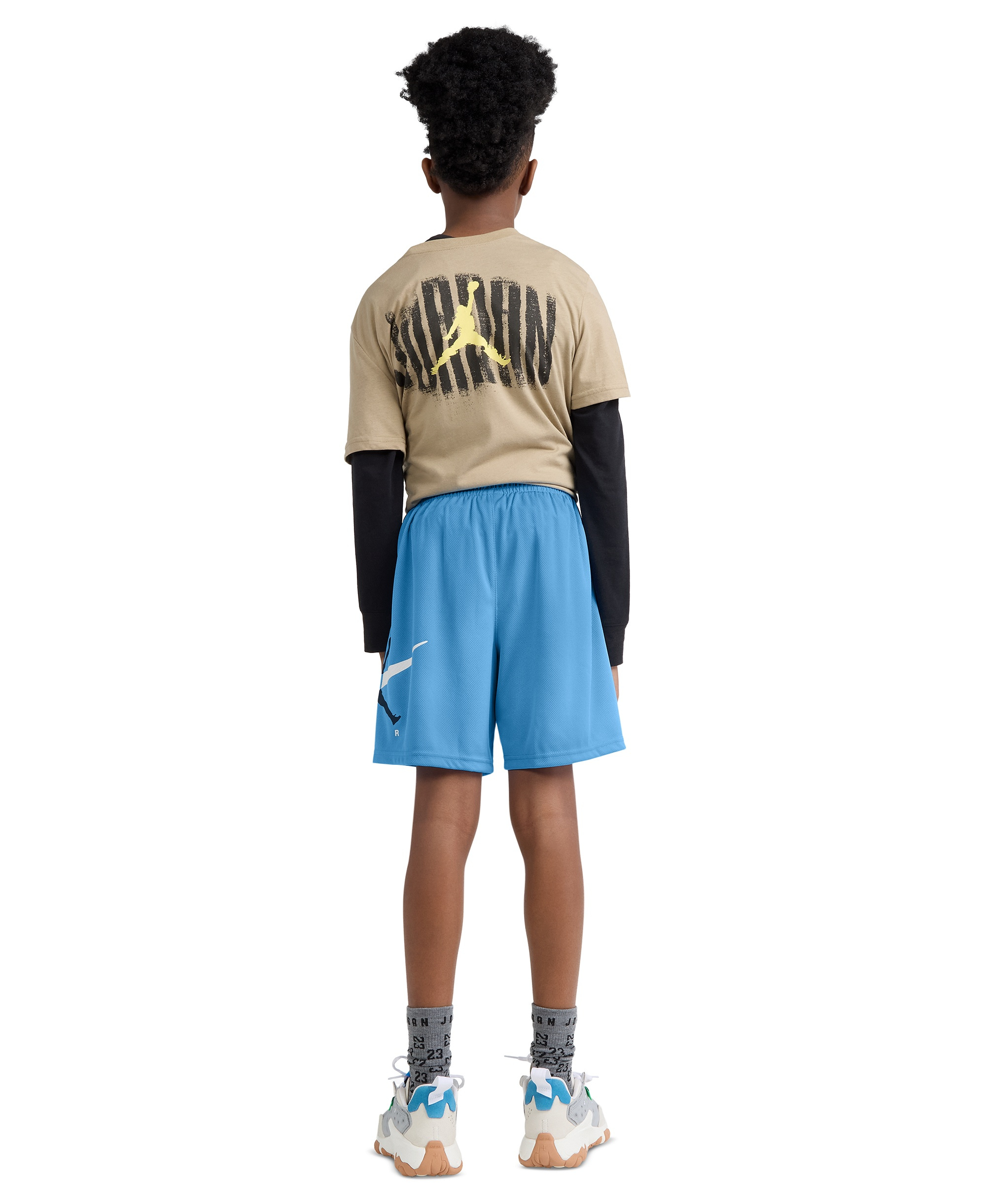 Jordan Boys' 8-20 Graphic Varsity-Style Mesh Shorts - Univeristy Blue