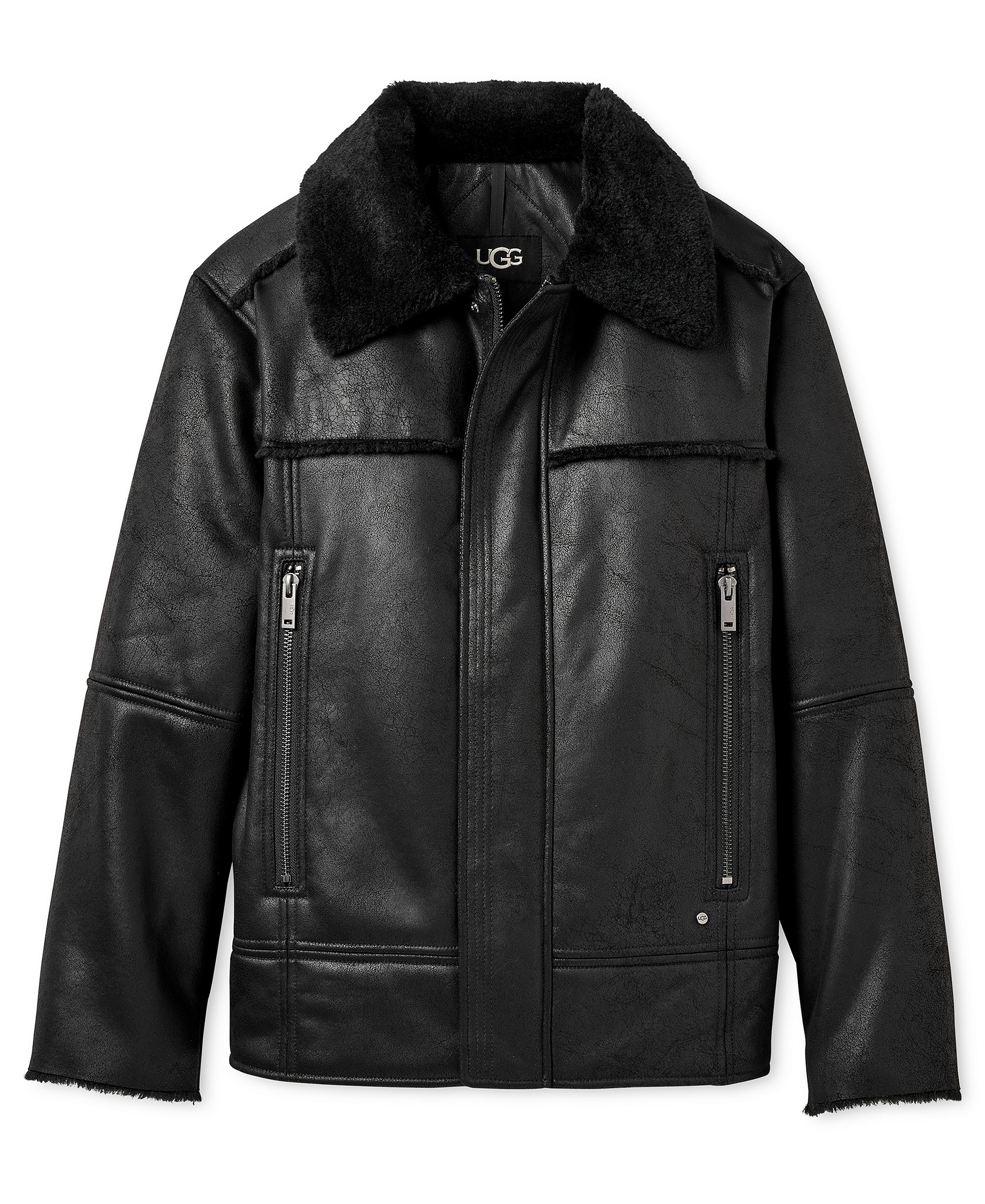 UGG® Men's Thayden Luxefluff Fleece Lined Jacket - Black