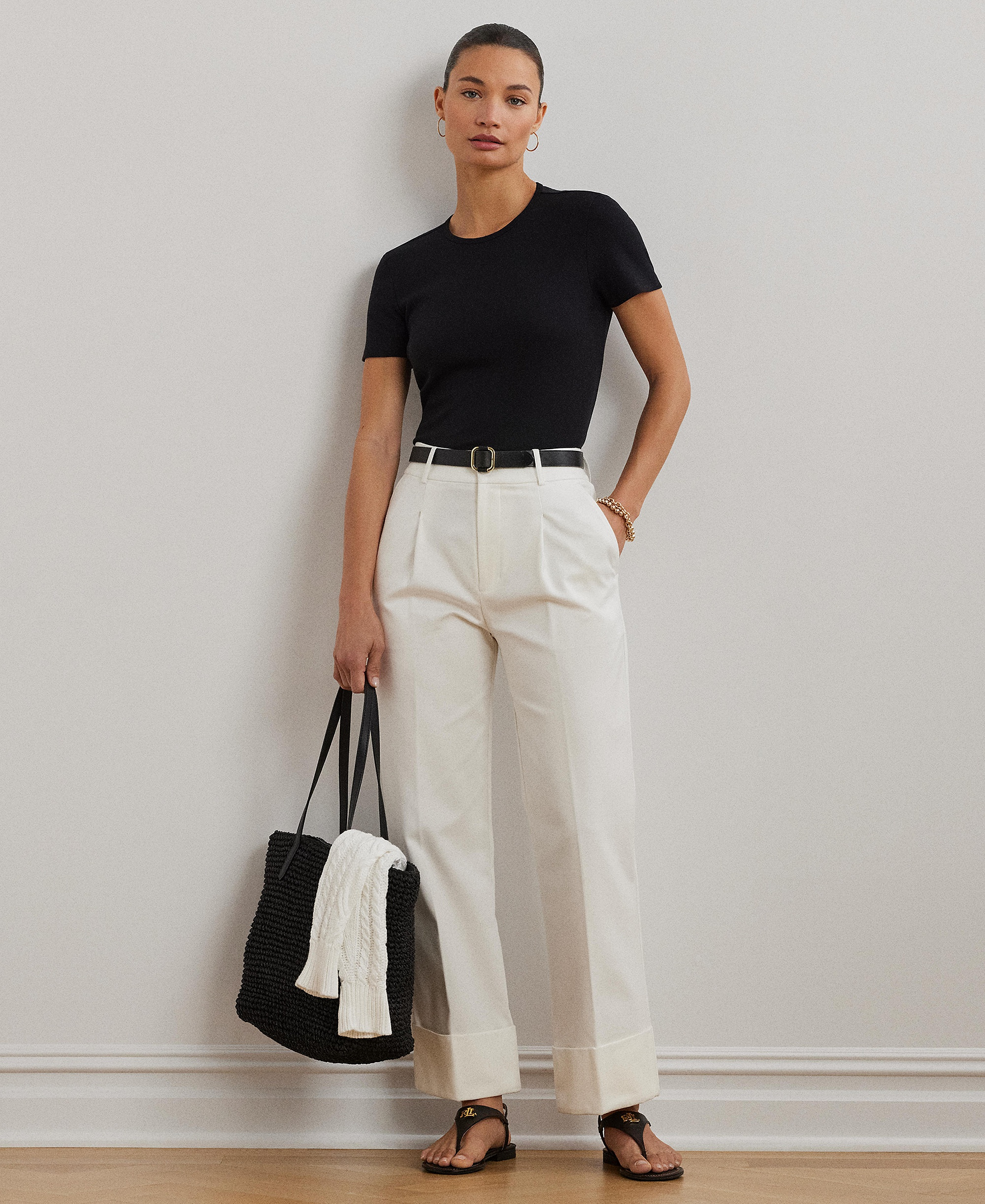 Lauren Ralph Lauren Stretch Knit T-Shirt - Polo Black