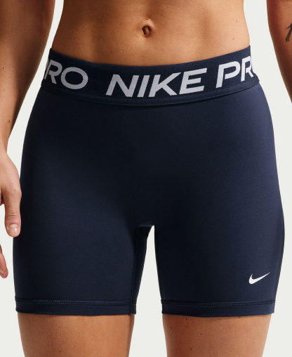 Nike Women's Pro 365 5" Mid-Rise Shorts - Midnight Navy/white