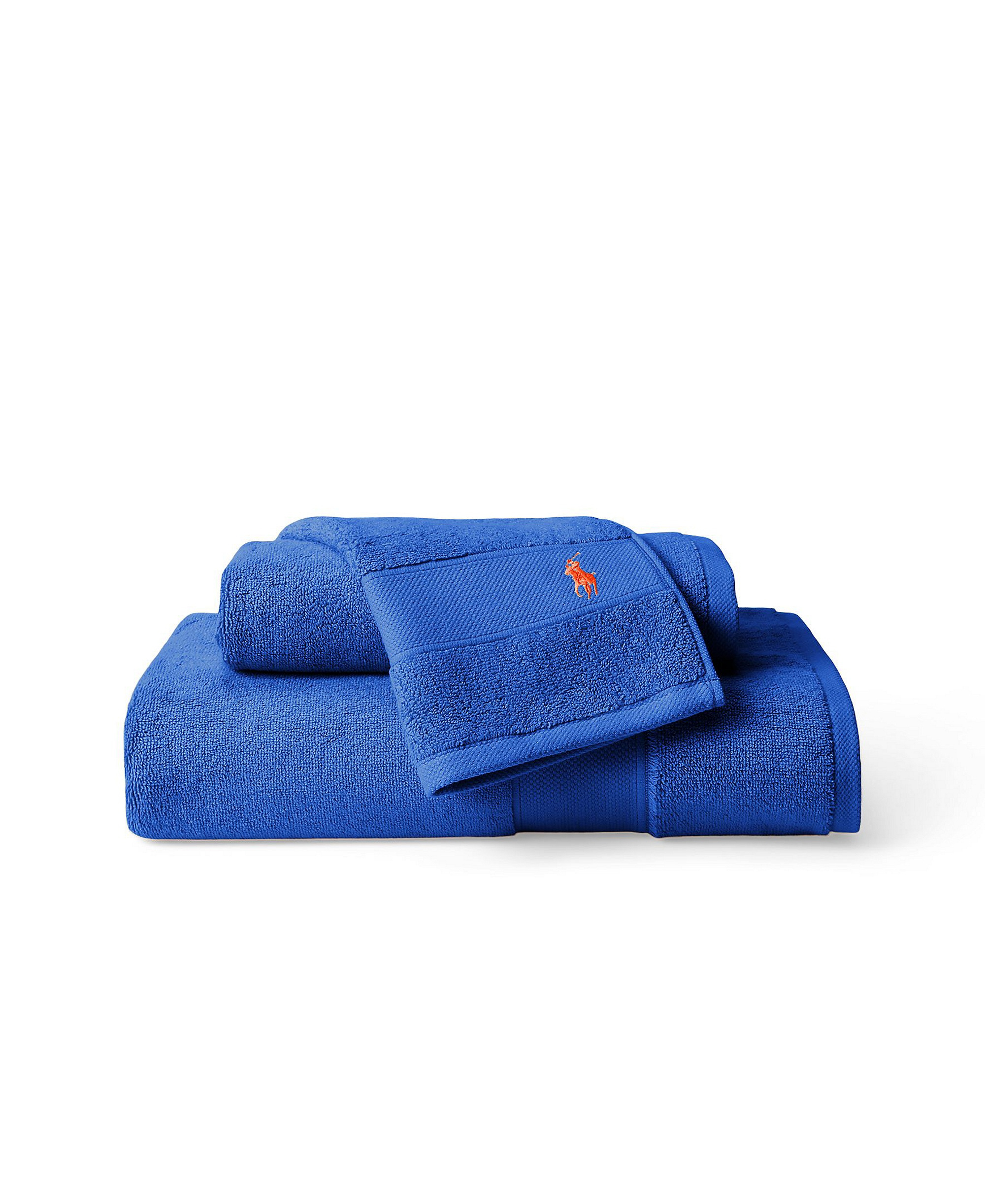 Polo Ralph Lauren Polo Player Cotton Bath Towel, 58" x 30" - New Iris Blue