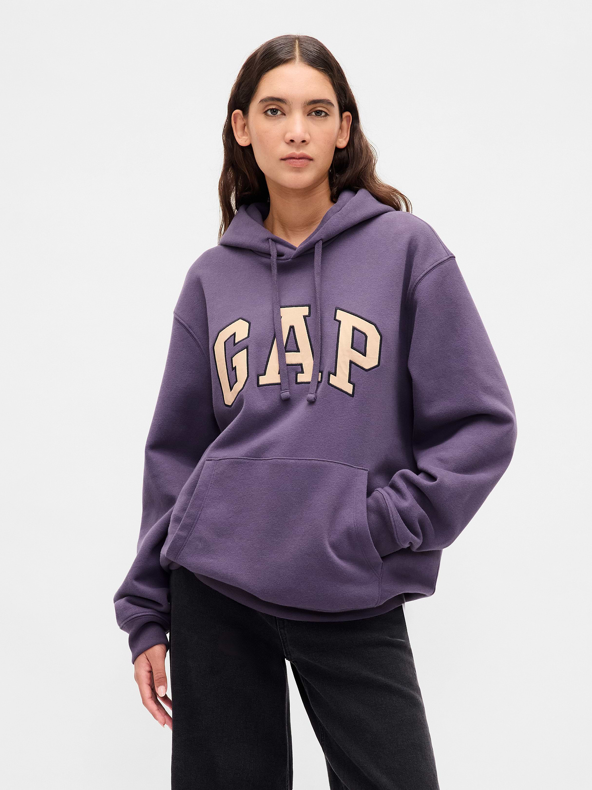 Adult VintageSoft Arch Logo Hoodie - DARK VIOLET