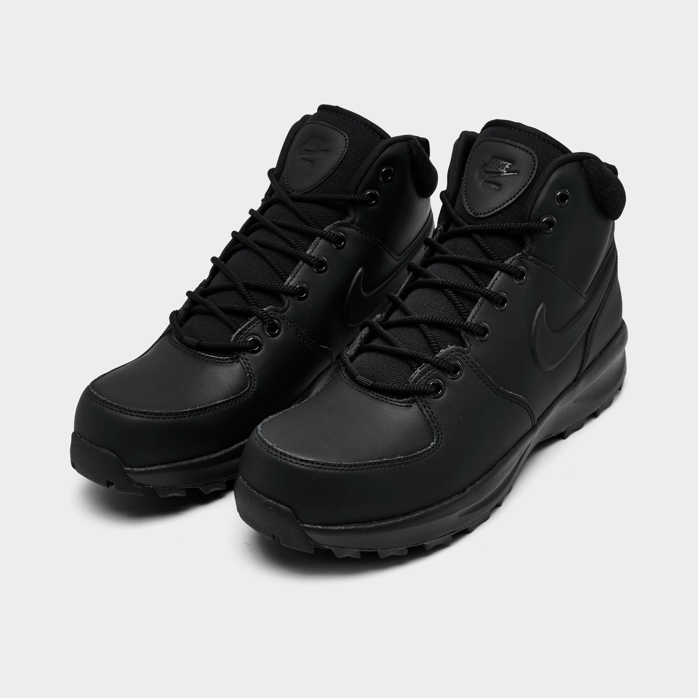 Men's Nithtke Manoa Leather Boots - Black/Black/Black - Both shoes facing left