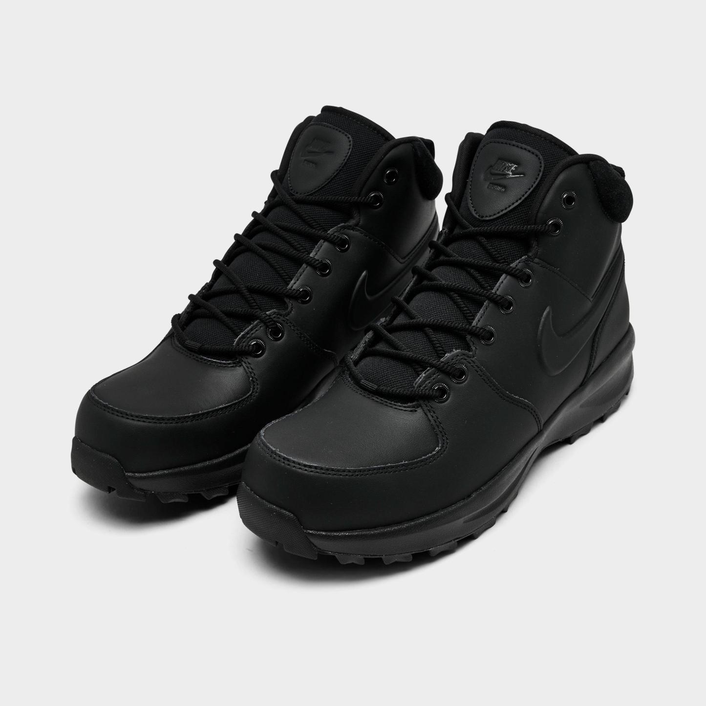 Men's Nithtke Manoa Leather Boots - Black/Black/Black - Both shoes facing left