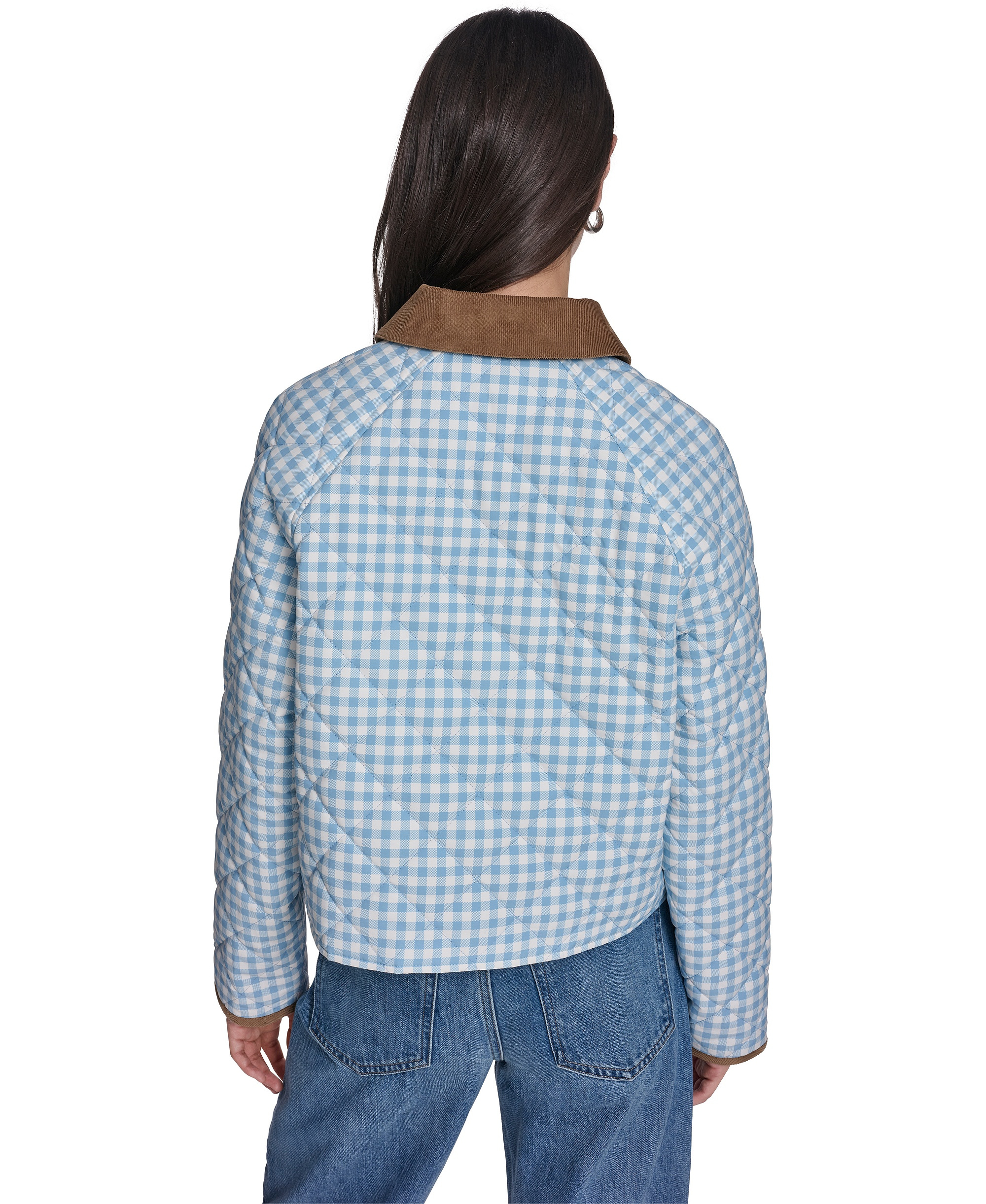 Levi's Women's Diamond Quilted Jacket - Light Blue/White