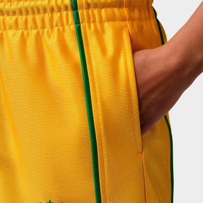 Women's Jordan Brooklyn Brazil Knit Shorts - Varsity Maize/Lucky Green - view 4