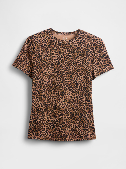 CloseKnit Jersey T-Shirt - Leopard brown