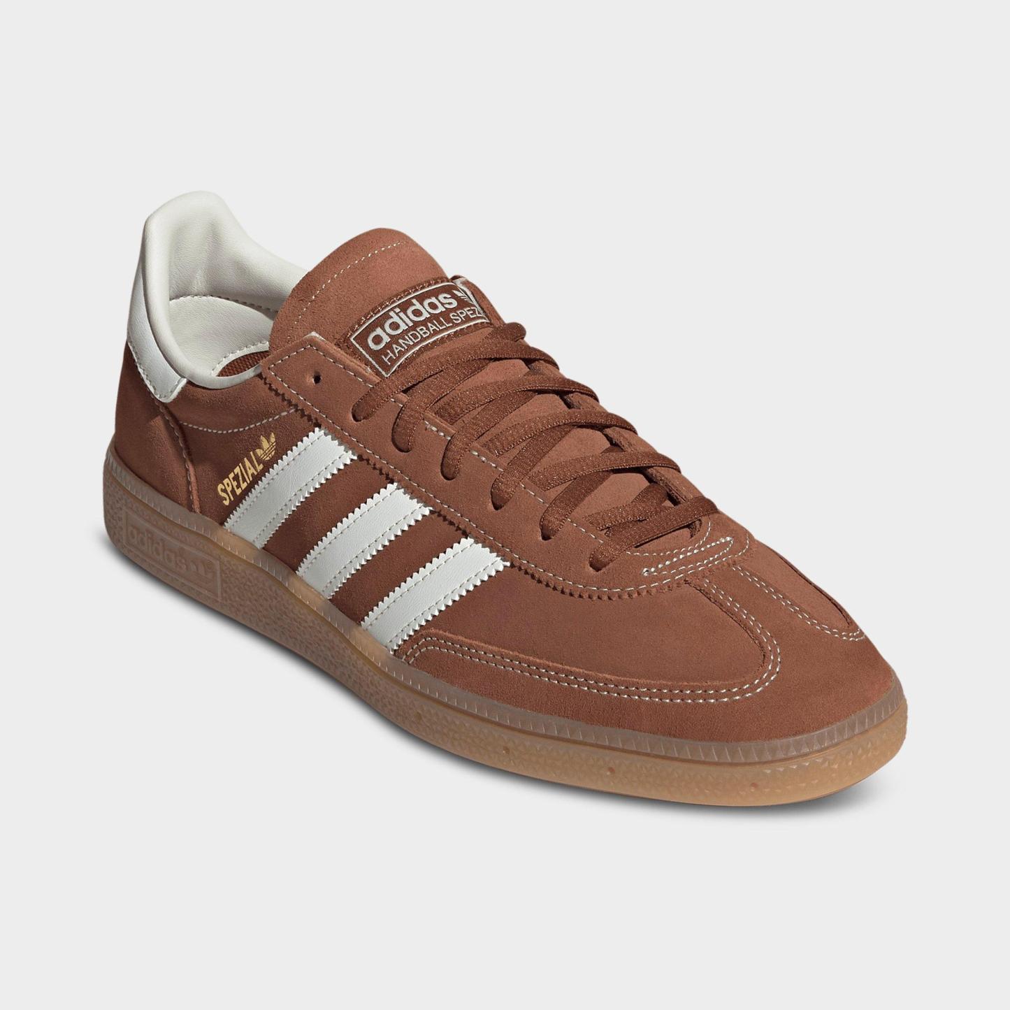 Men's adidas Originals Handball Spezial Casual Shoes - Part 3 - Dusky Bronze/Off White/Gum - Both shoes facing left