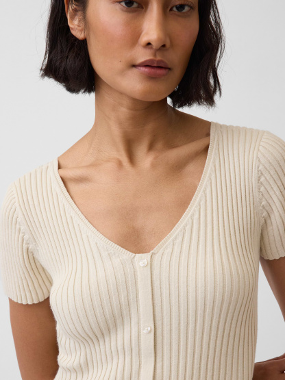 100% Cotton Rib Sweater Maxi Dress - Oatmeal heather beige
