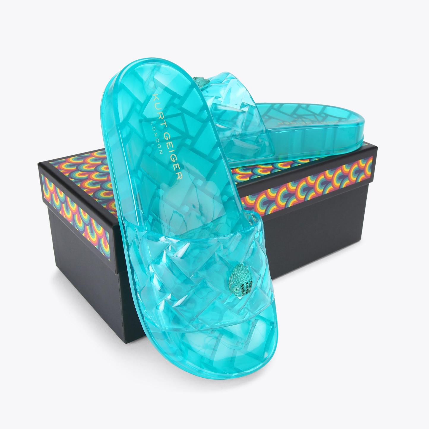 Kurt Geiger London Meena Jelly Slide - Green - view 6