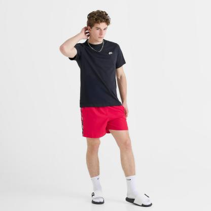 Men's Nike Swim Tape Volley Shorts - University Red/Black