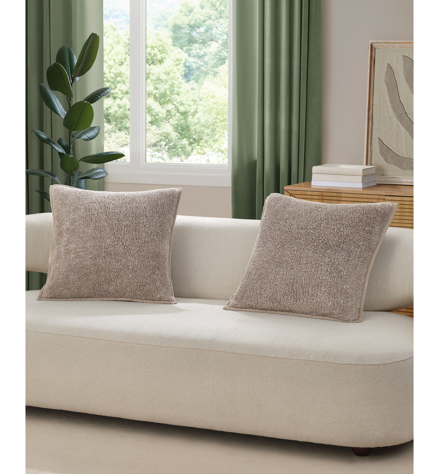 UGG® Classic UGGfluff 2-Pack Decorative Pillows, 20" x 20" - Fawn
